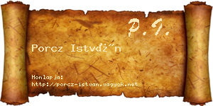 Porcz István névjegykártya